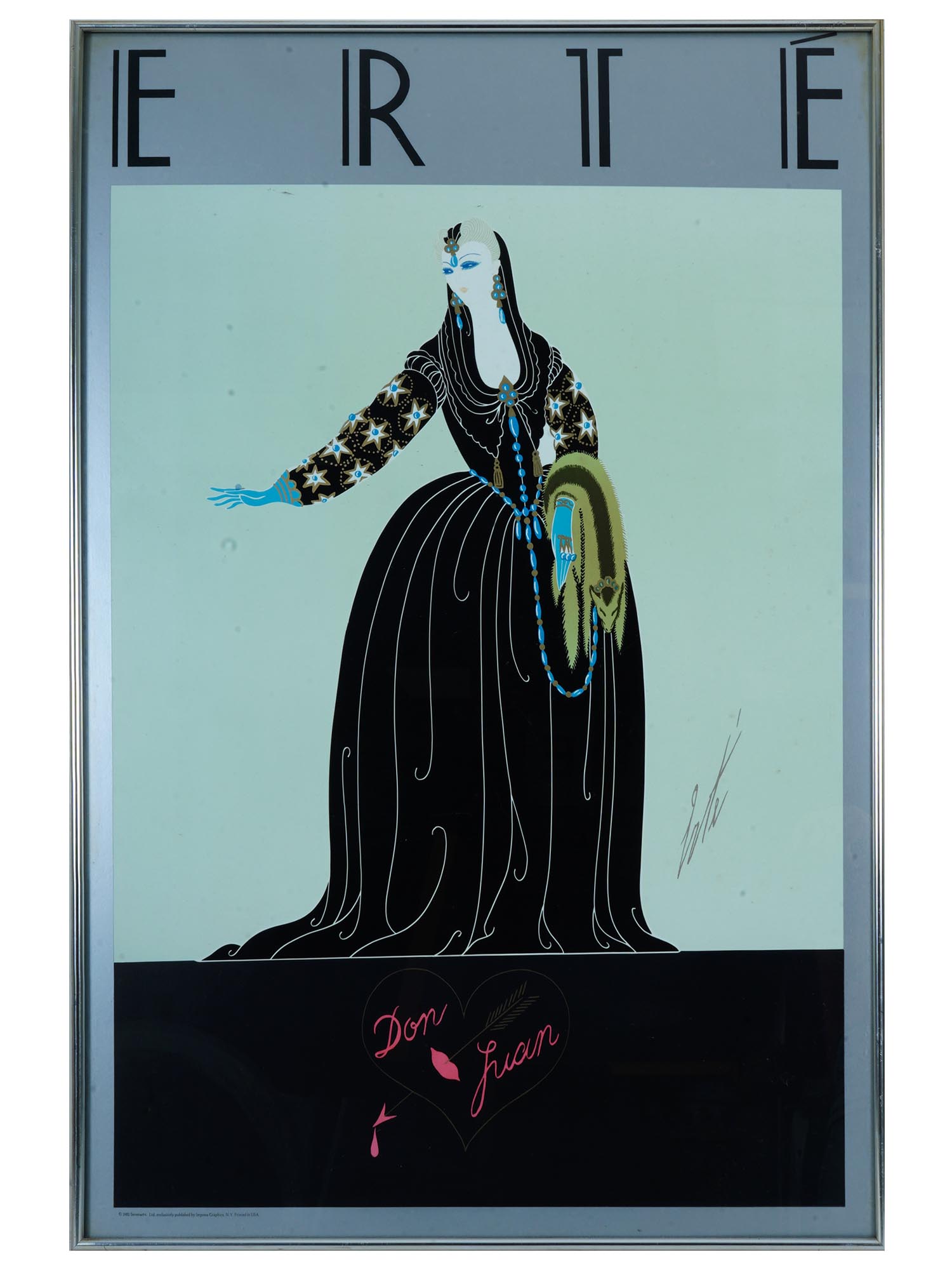 ERTE DON JUAN LITHOGRAPHIC POSTER SIGNED IN PLATE PIC-0