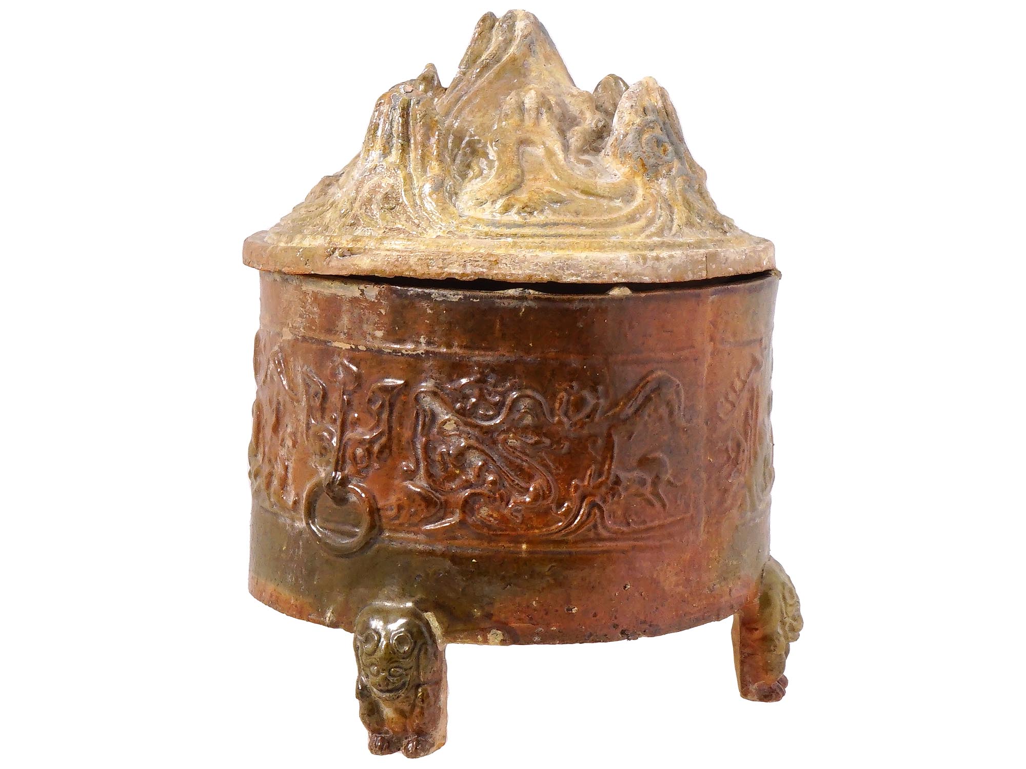 ANCIENT HAN DYNASTY CHINESE TERRACOTTA VESSEL PIC-1