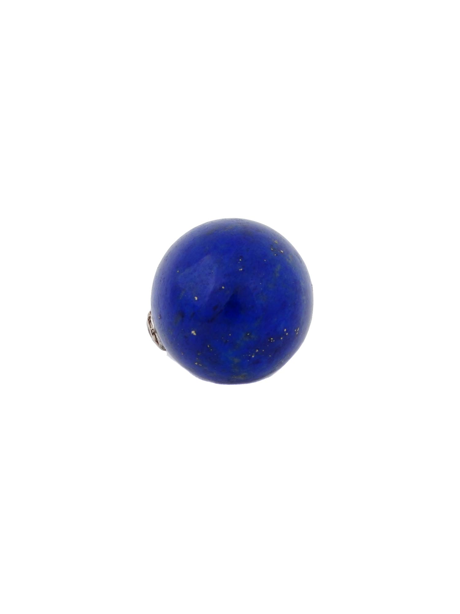 RUSSIAN 14K GOLD AND LAPIS LAZULI EGG PENDANT PIC-2