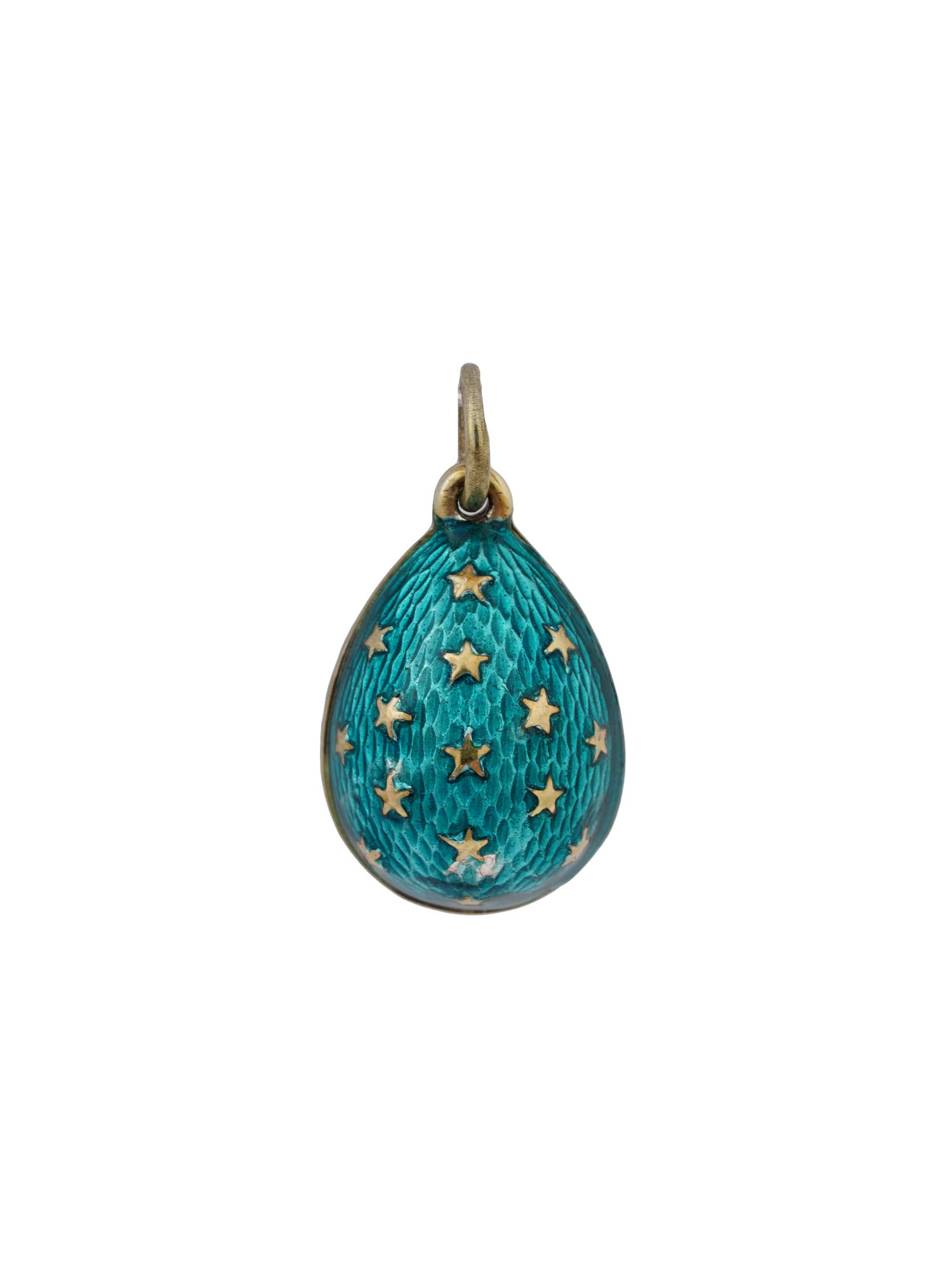 RUSSIAN GILT SILVER ENAMEL SAGITTARIUS EGG PENDANT PIC-2