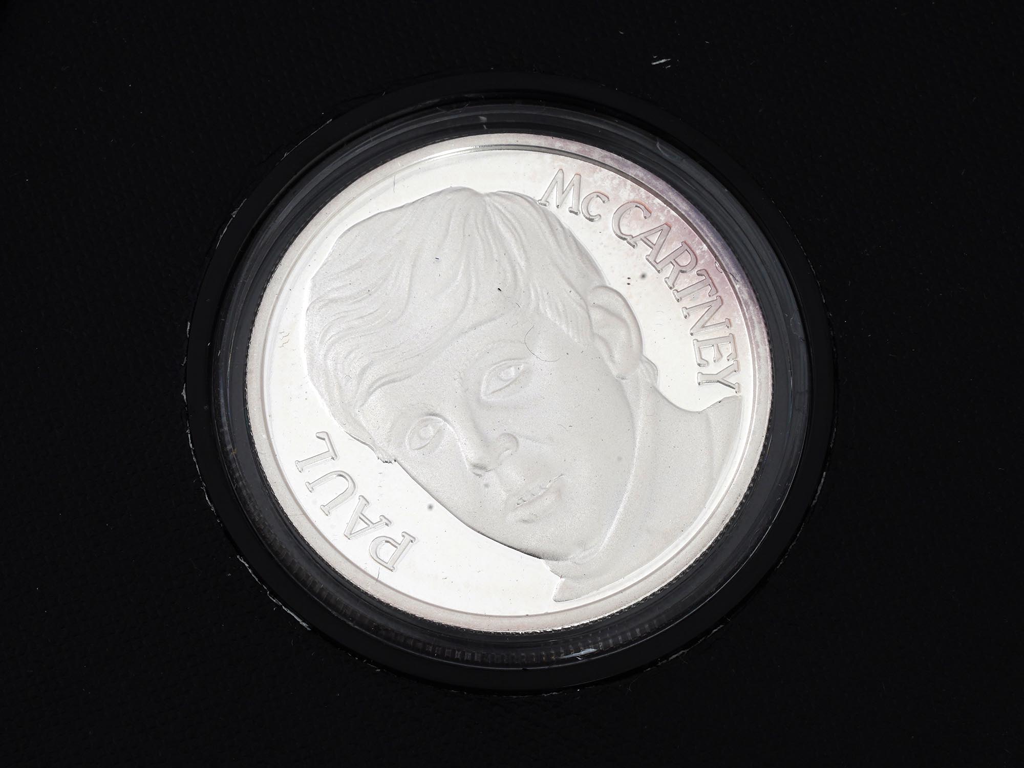 1990 THE BEATLES PAUL MCCARTNEY PURE SILVER COIN PIC-5