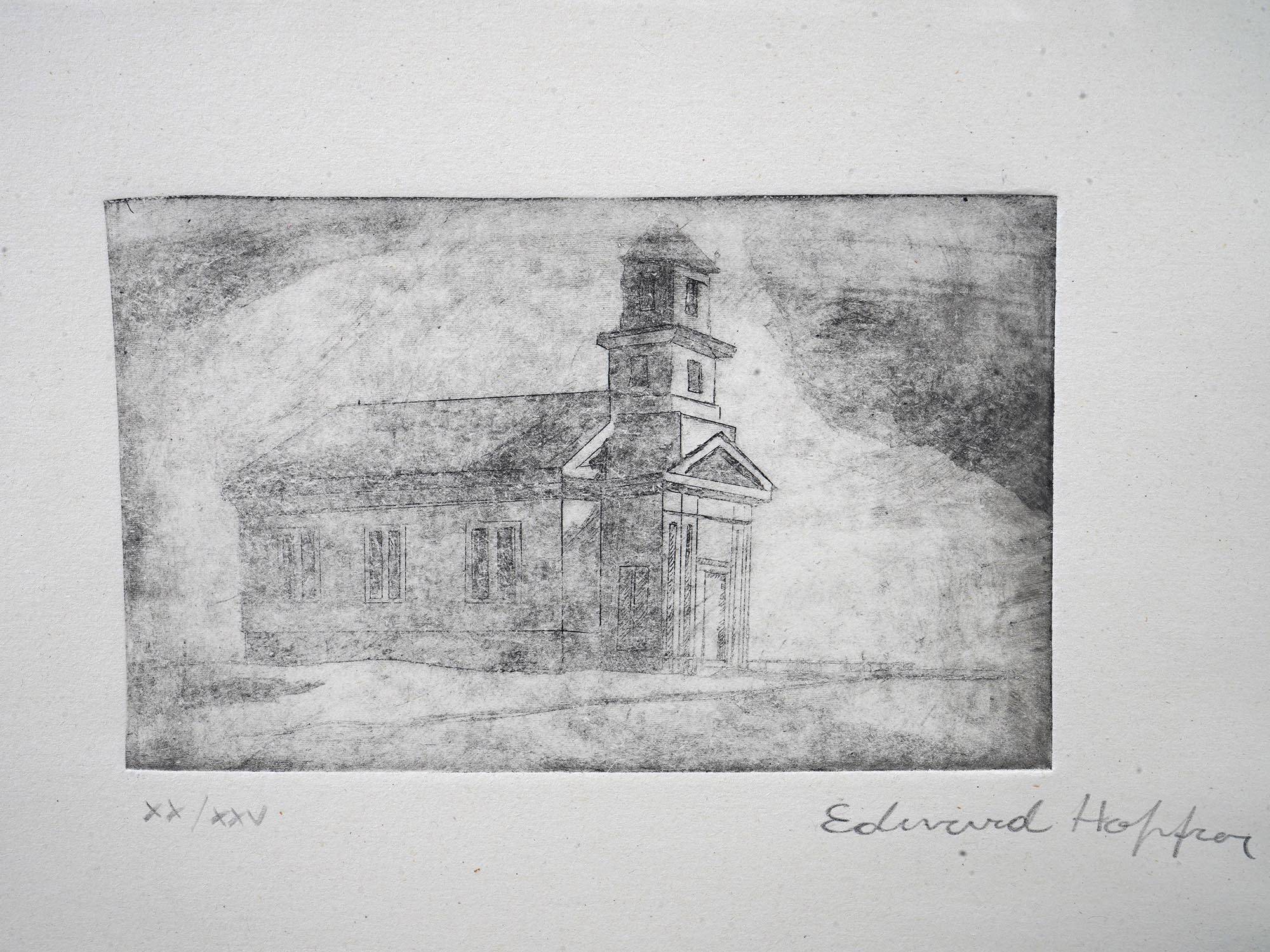 AMERICAN ARCHITECTURAL ETCHING BY EDWARD HOPPER PIC-1