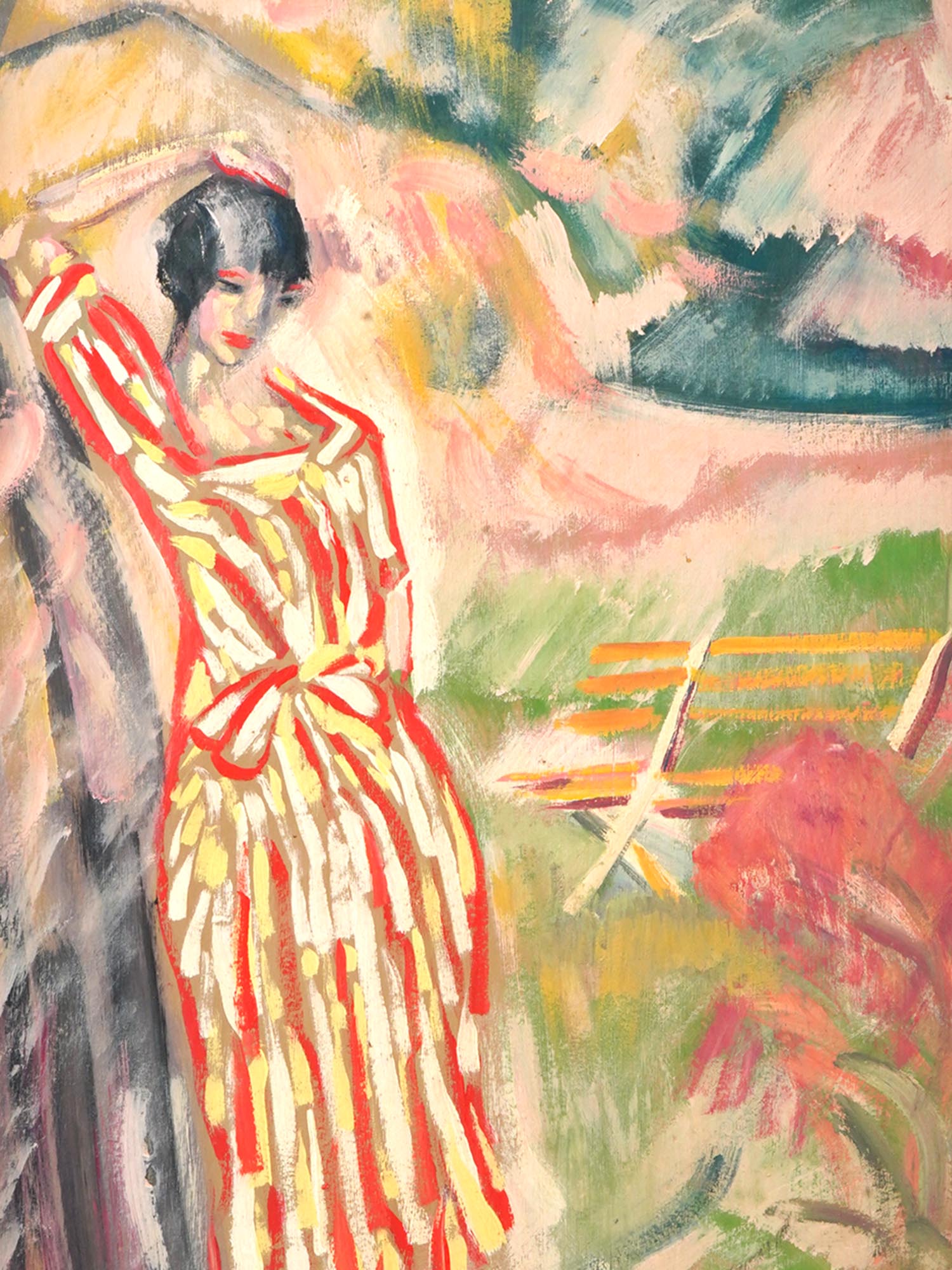 ATTR TO RIK WOUTERS BELGIAN PORTRAIT OIL PAINTING PIC-1