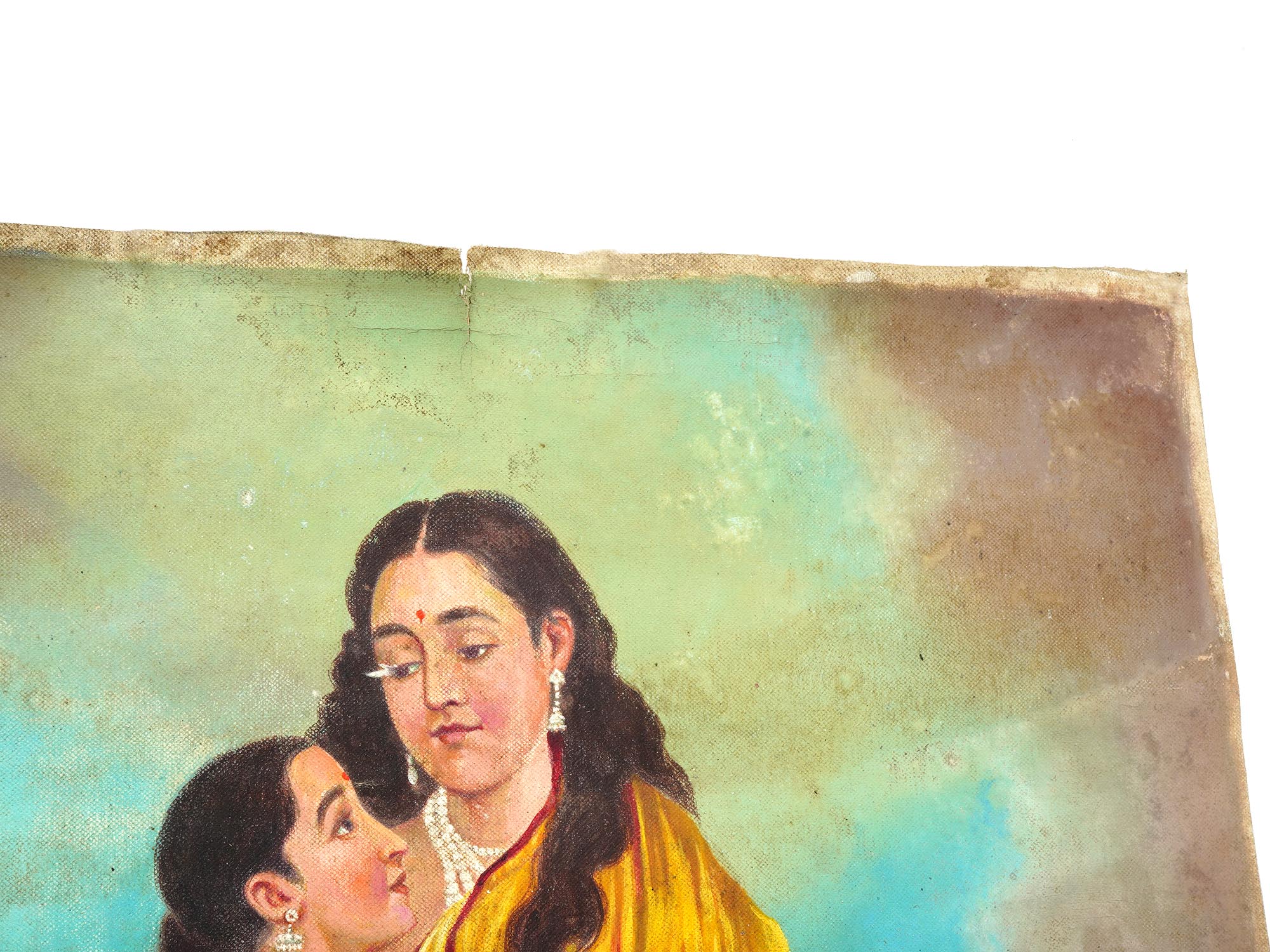 INDIAN SHAKUNTALA OIL PAINTING AFTER RAJA RAVI VARMA PIC-3