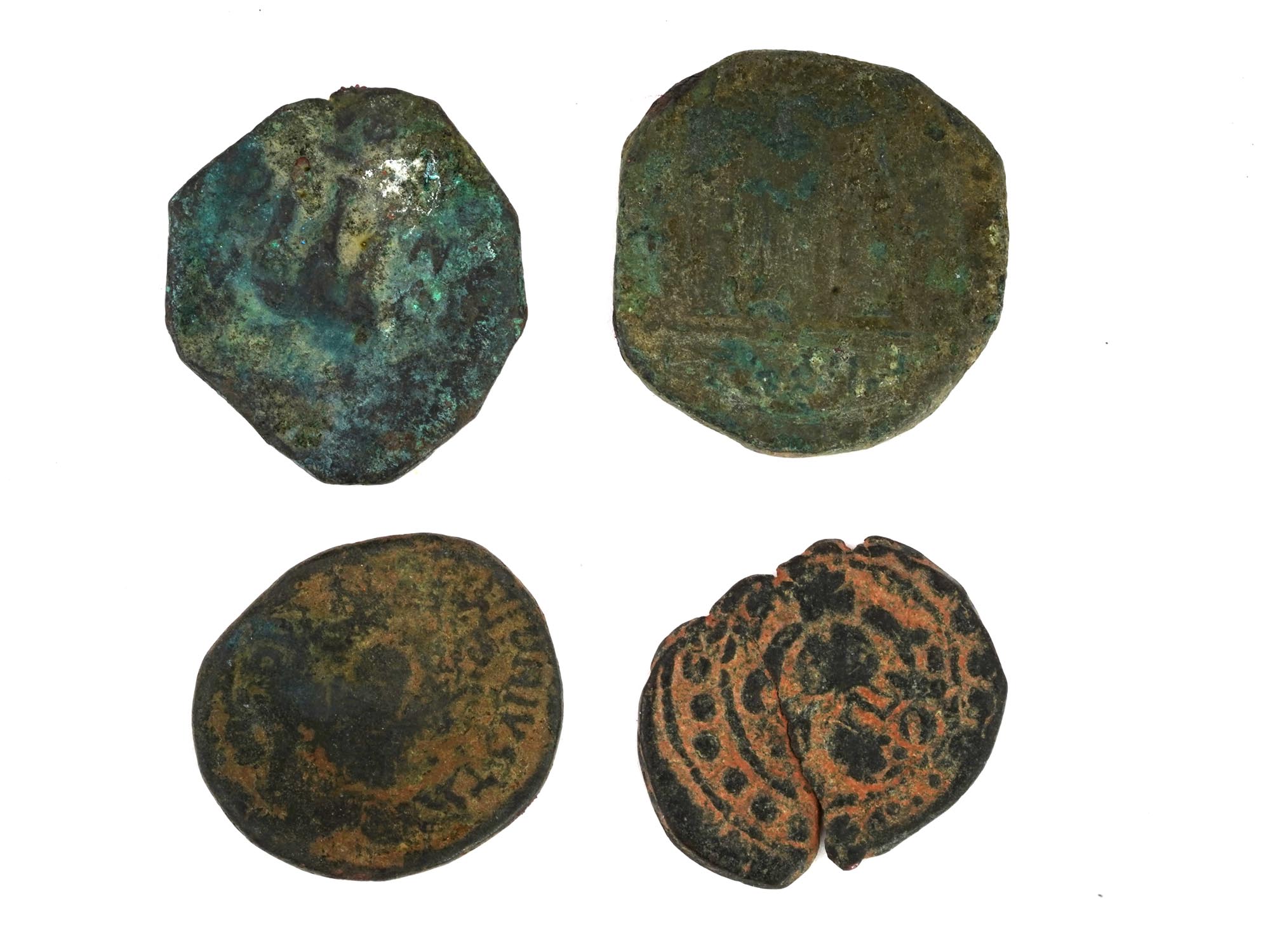 COLLECTION OF ANCIENT GREEK AND ROMAN BRONZE COINS PIC-1