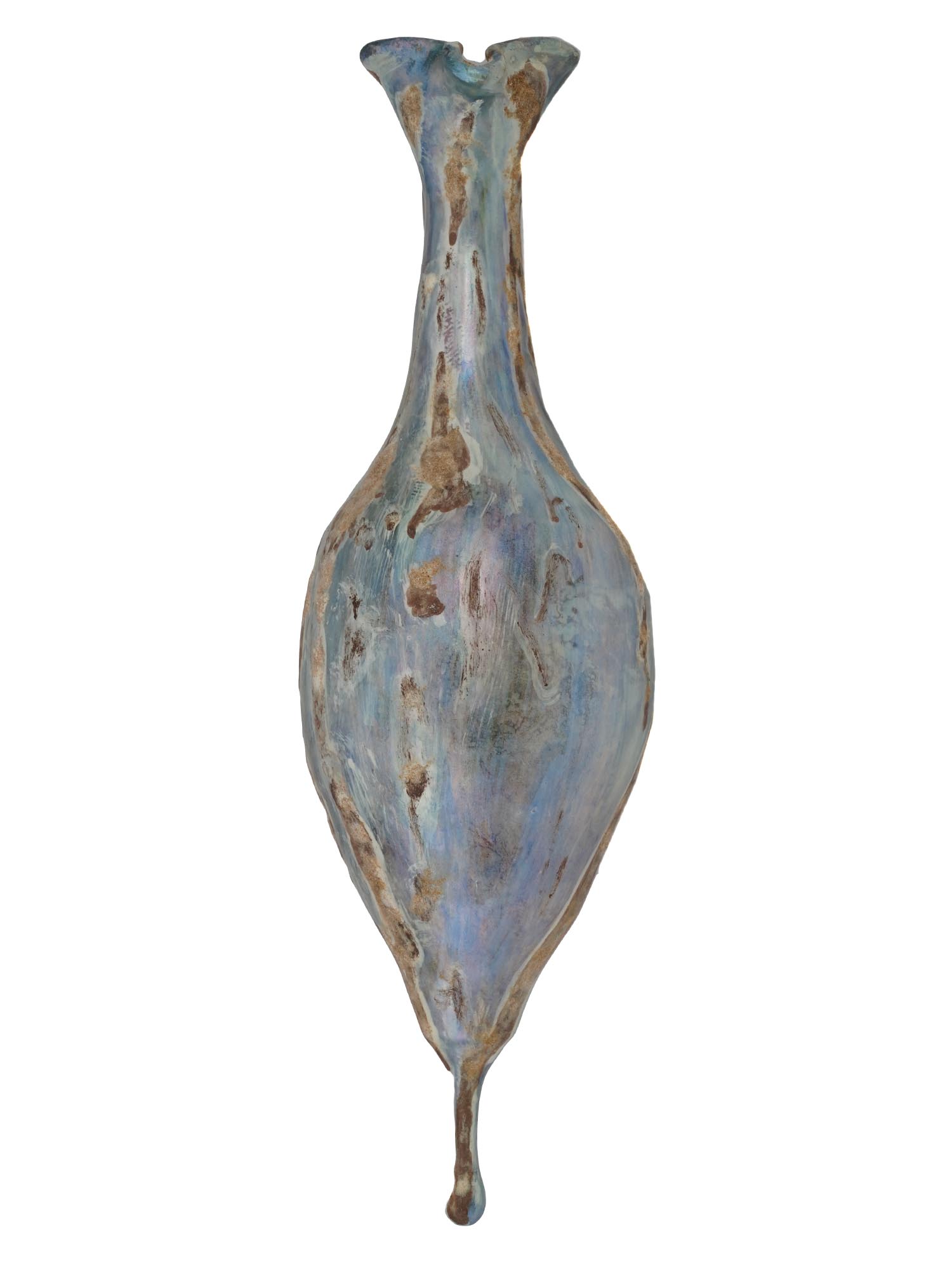 ANCIENT ROMAN IRIDESCENCE GLASS PERFUME BOTTLE PIC-1