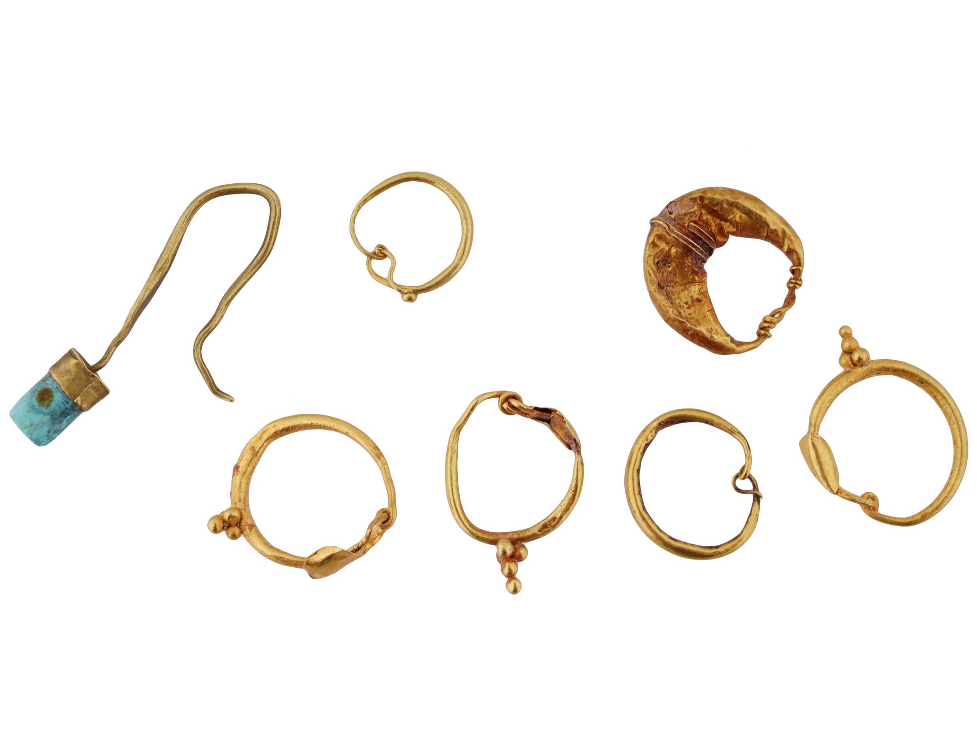 GROUP OF ANCIENT ROMAN EMPIRE GOLD EARRINGS PIC-0