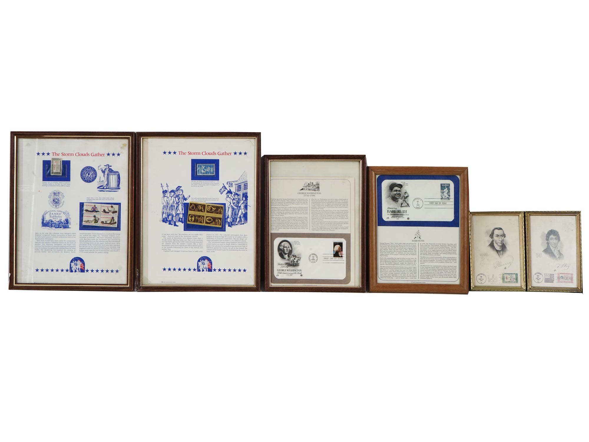 1980S US POST FIRST DAY COVERS AND STAMPS FRAMED PIC-0