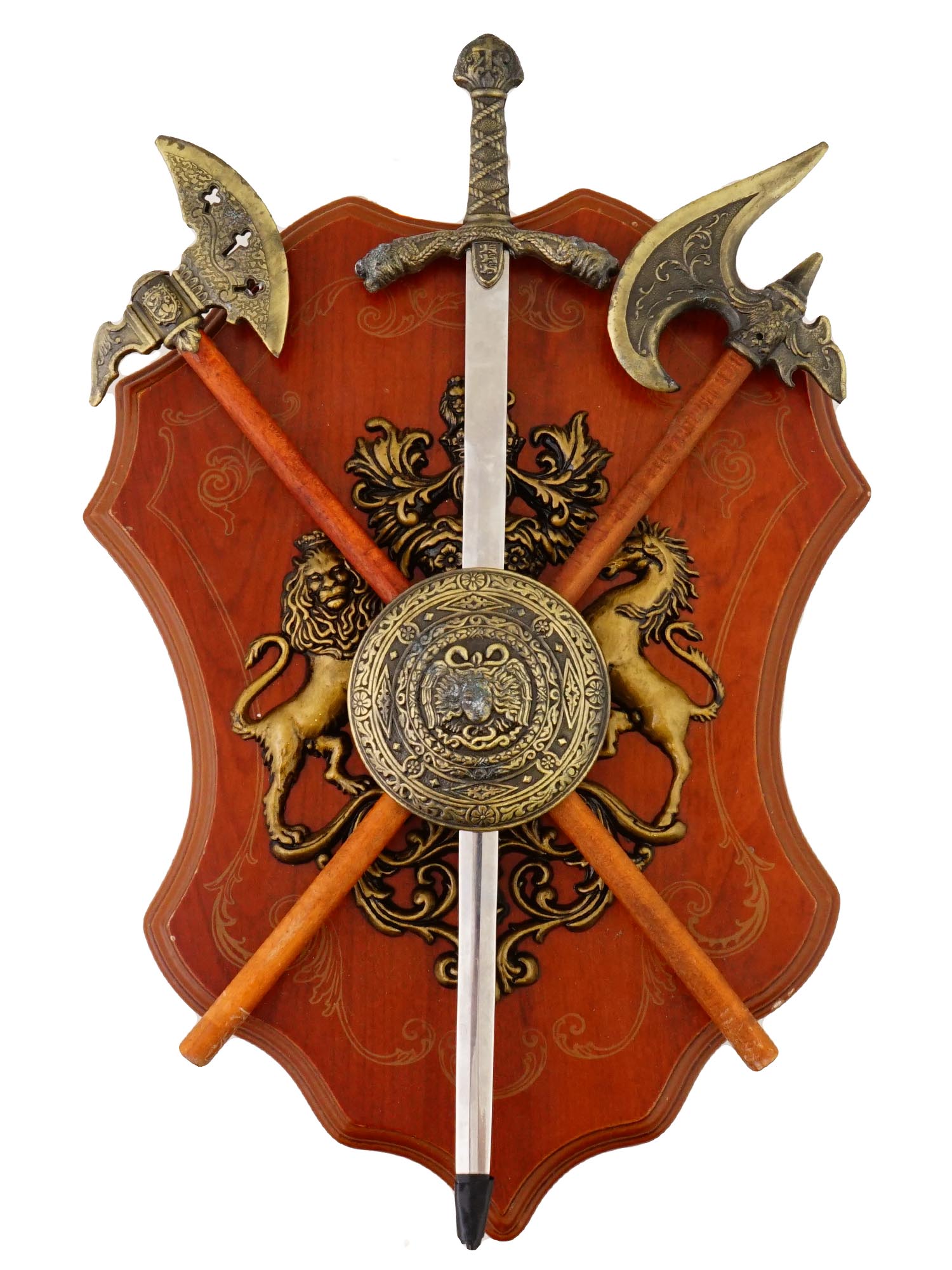 SHIELD AND SWORD DECORATIVE SOUVENIR WALL DECOR PIC-1