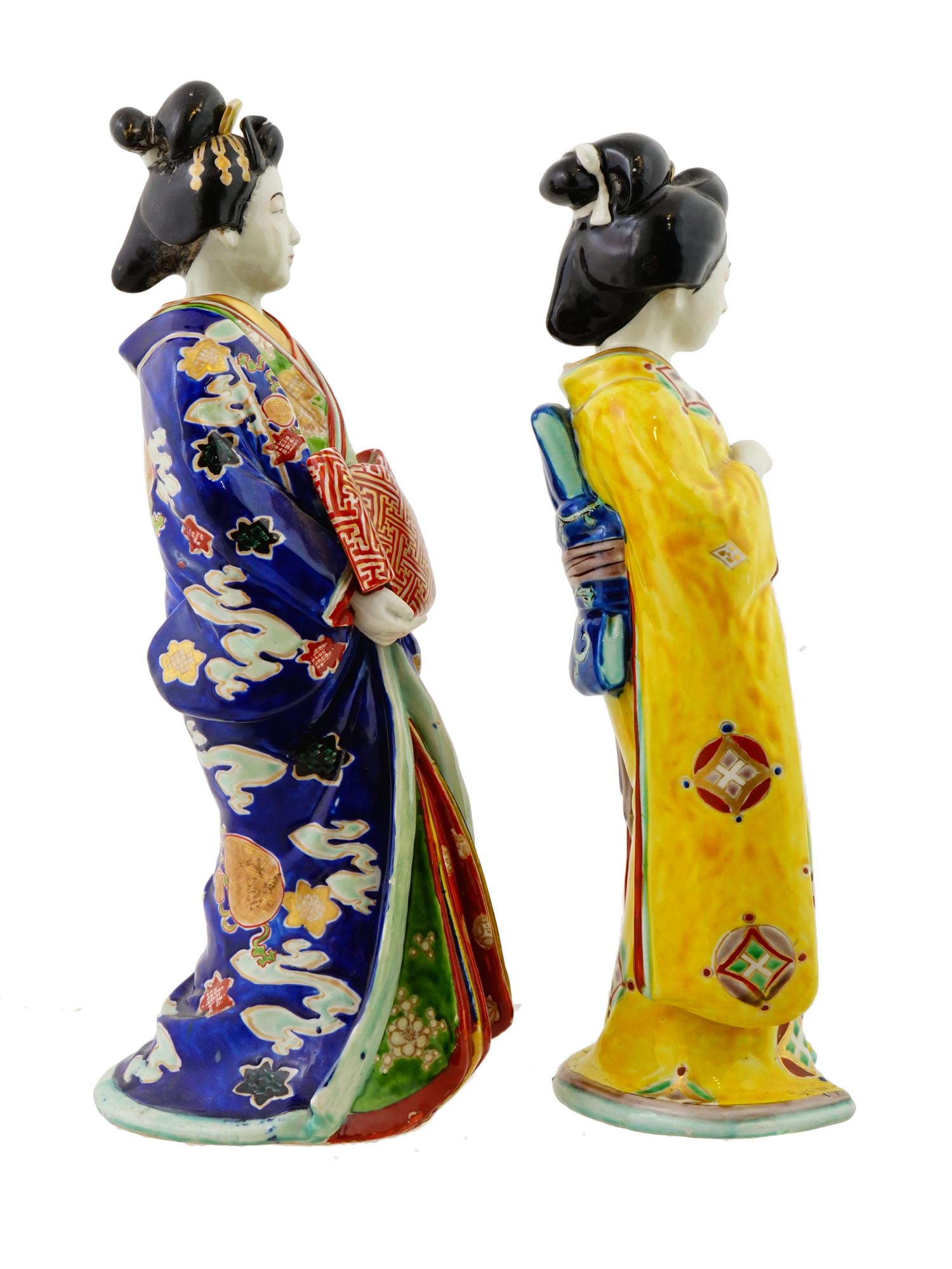 PAIR OF JAPANESE IMARI GEISHA PORCELAIN FIGURINES PIC-4