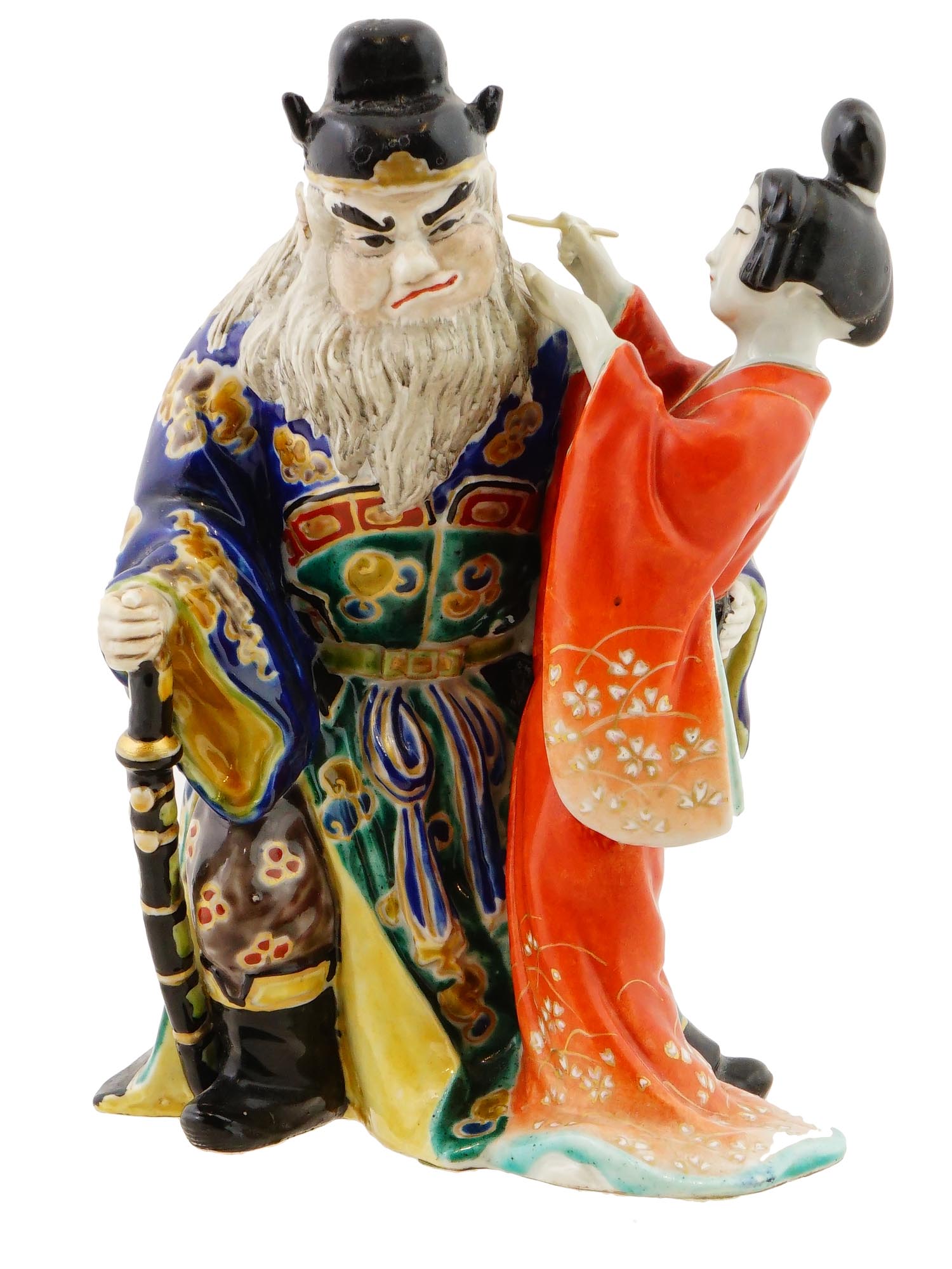 JAPANESE IMARI GEISHA PORCELAIN SCULPTURAL GROUP PIC-1