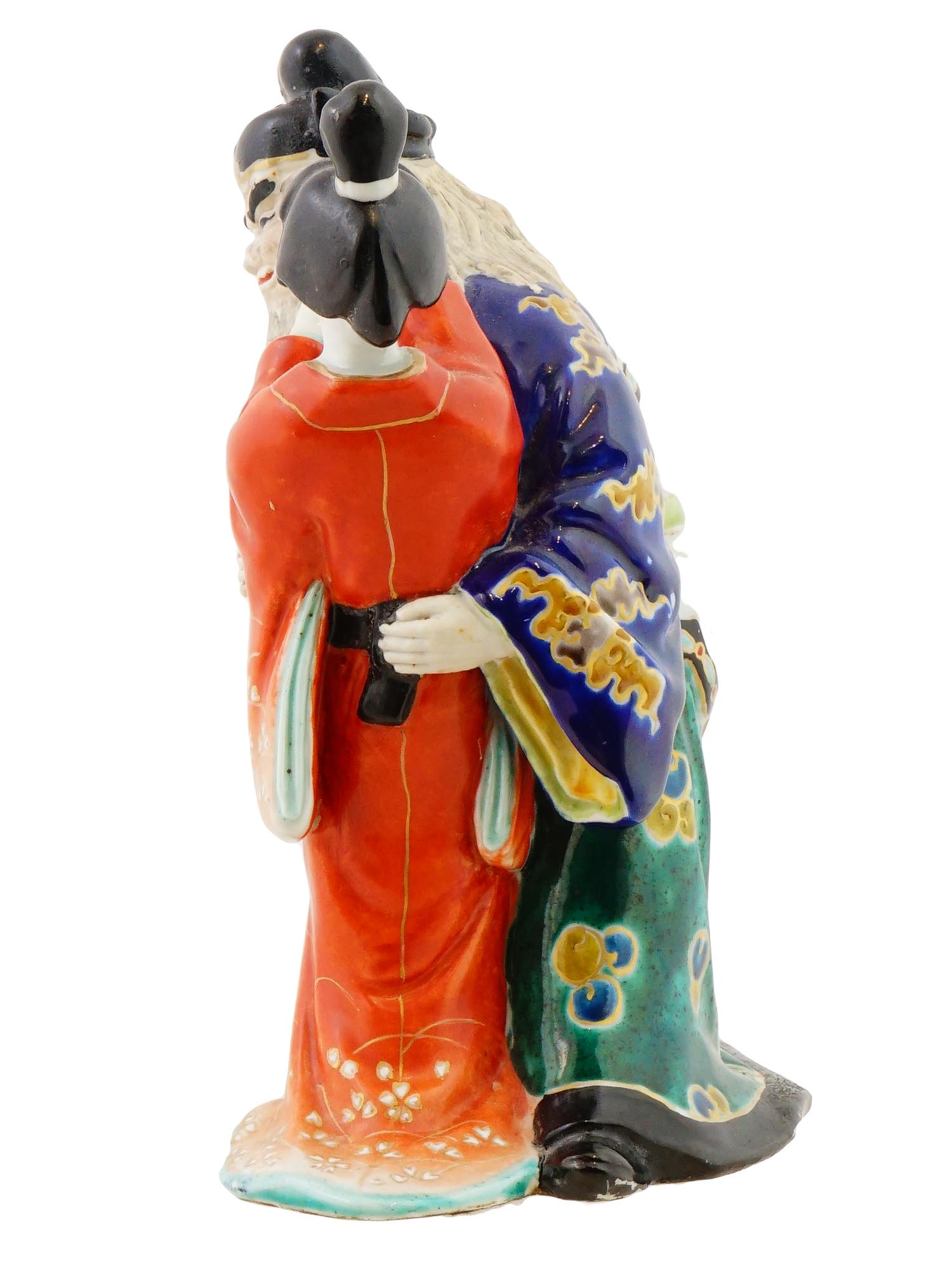 JAPANESE IMARI GEISHA PORCELAIN SCULPTURAL GROUP PIC-2