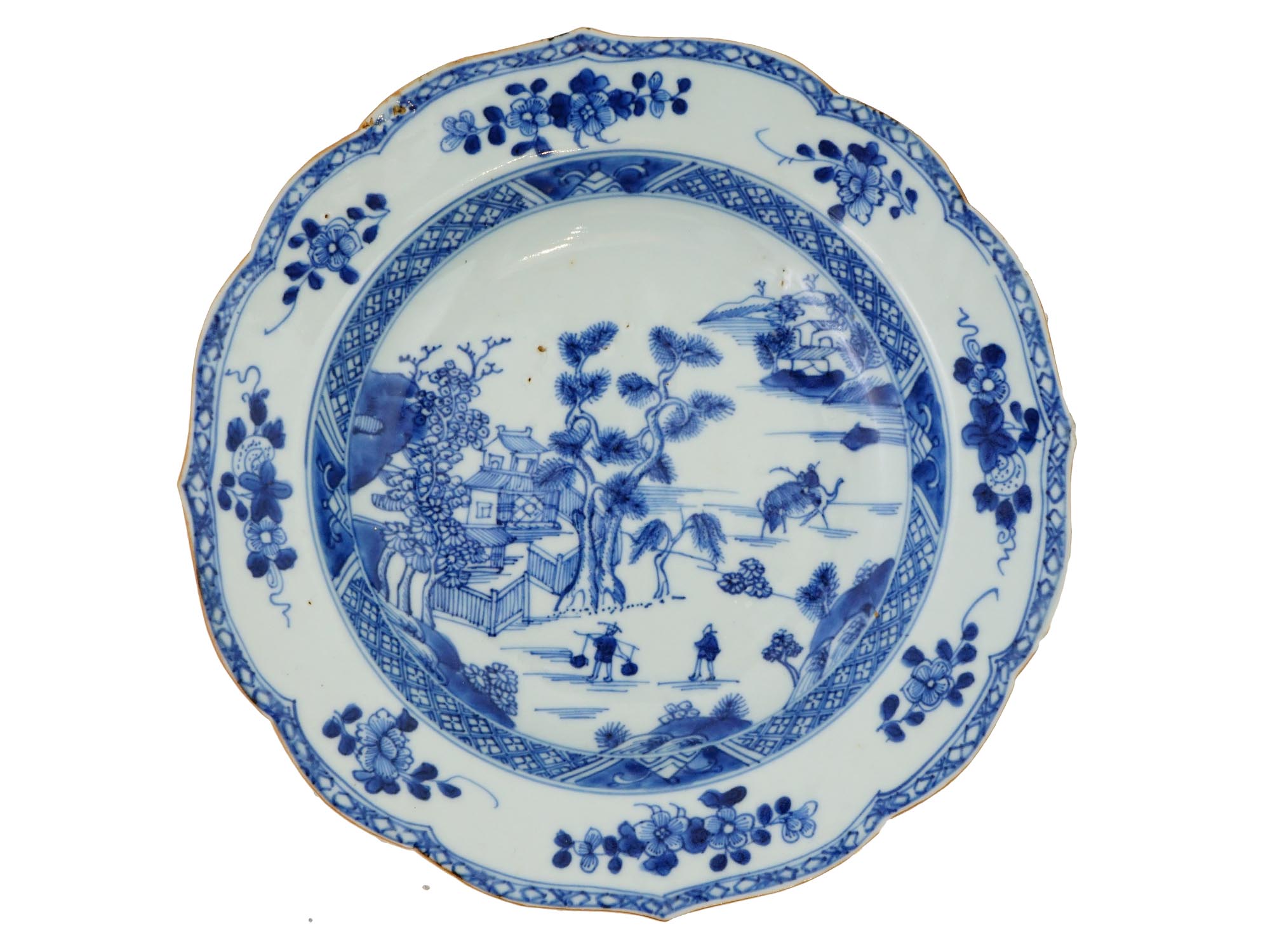 18TH CENTURY CHINESE BLUE AND WHITE PORCELAIN DISH PIC-2