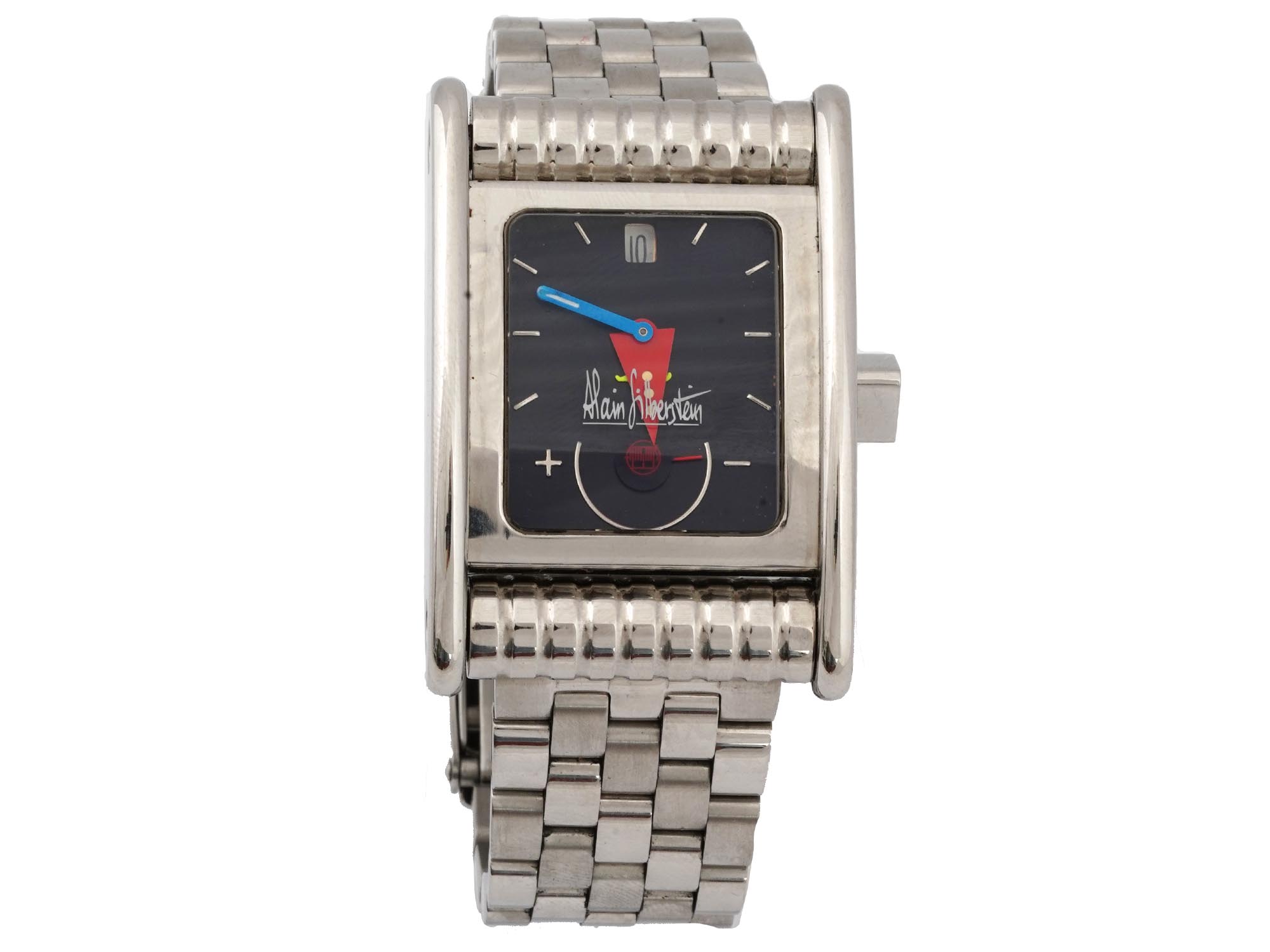 ALAIN SILBERSTEIN BOLIDO STAINLESS STEEL WRISTWATCH PIC-1