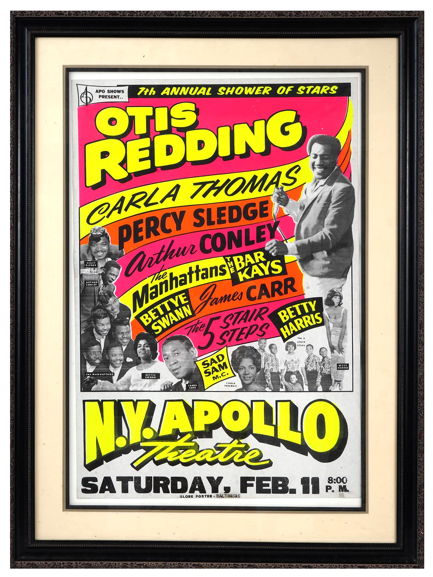 1967 APOLLO THEATRE OTIS REDDING CONCERT POSTER PIC-0