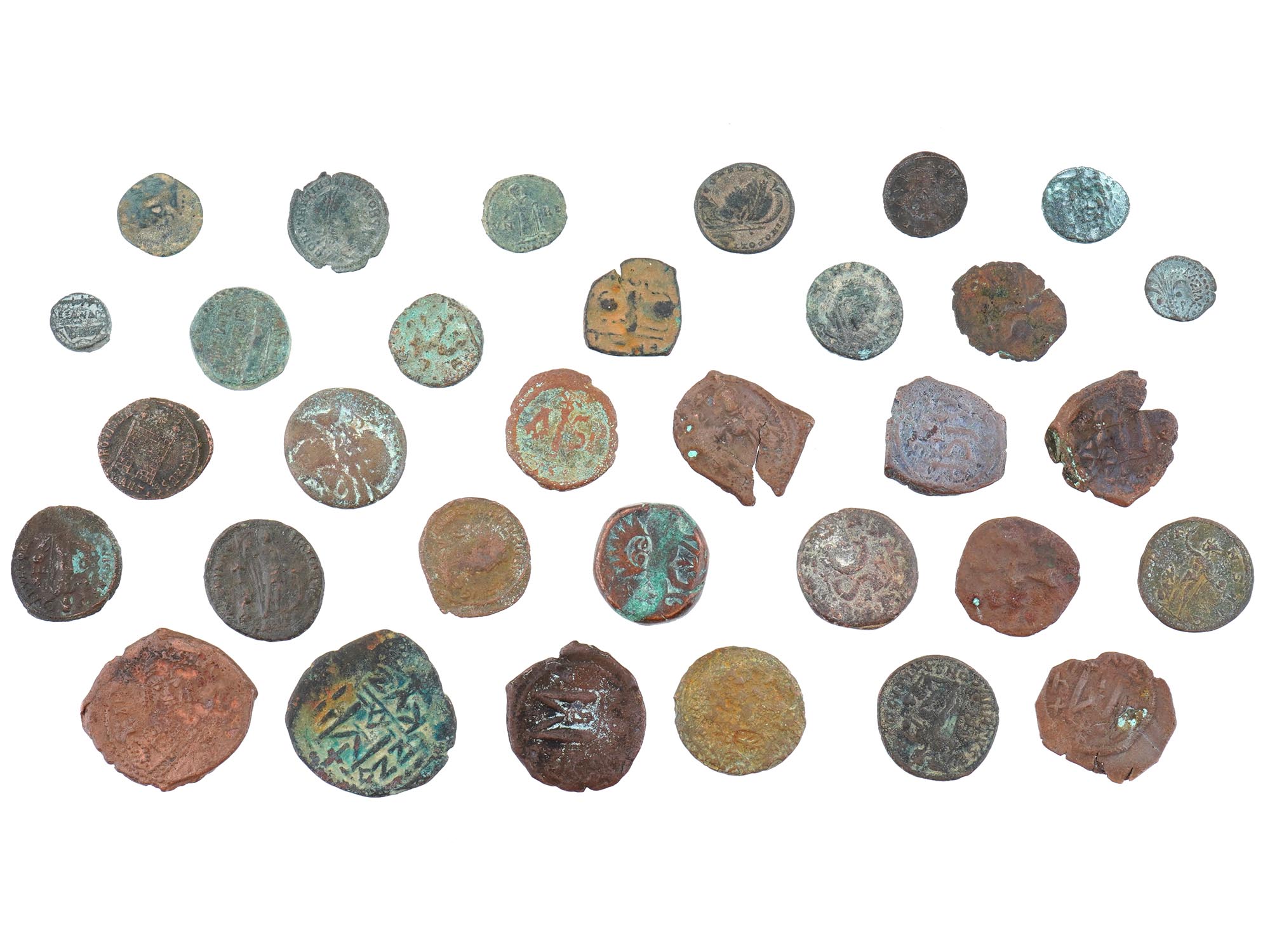 COLLECTION OF ANCIENT GREEK ROMAN AND BYZANTINE COINS PIC-0