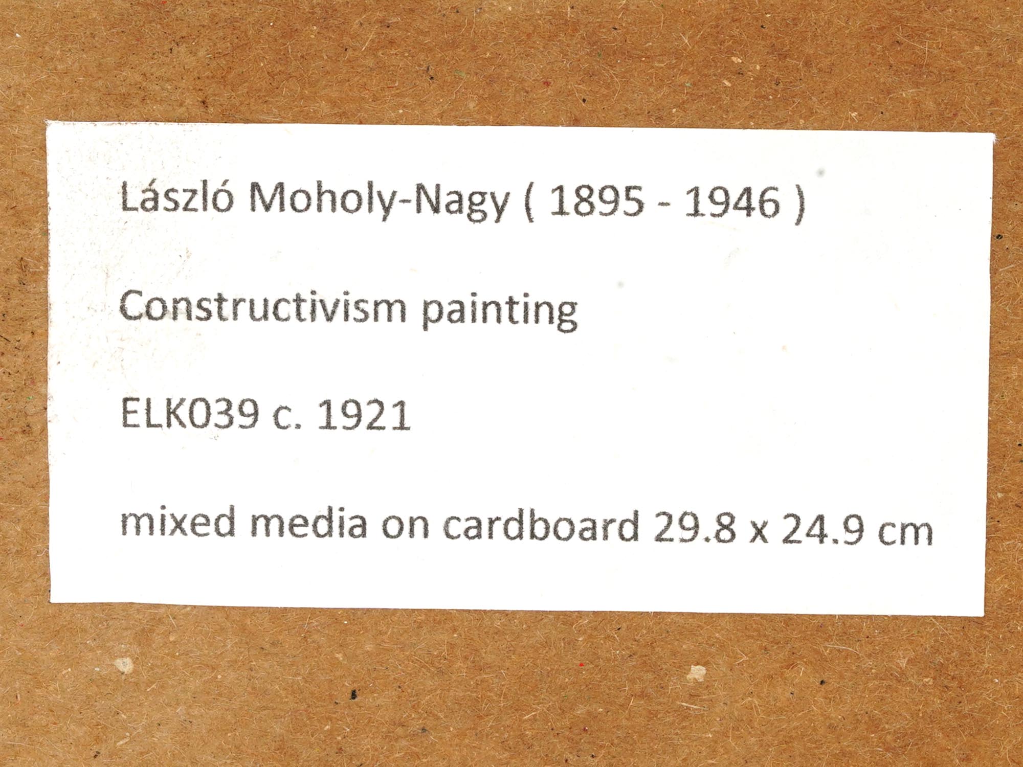 ATTR TO LASZLO MOHOLY NAGY MIXED MEDIA PAINTING PIC-4