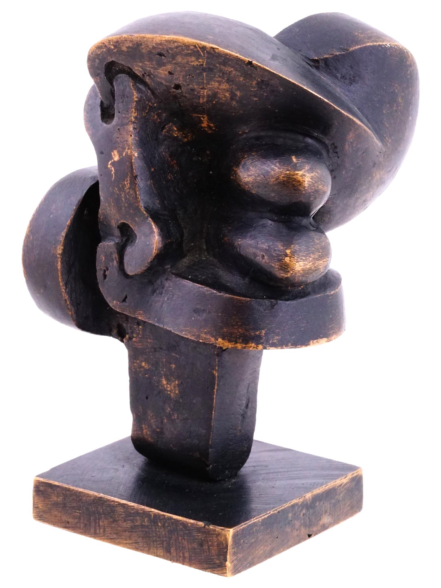 CANADIAN BRUTALIST BRONZE SCULPTURE BY SOREL ETROG PIC-0