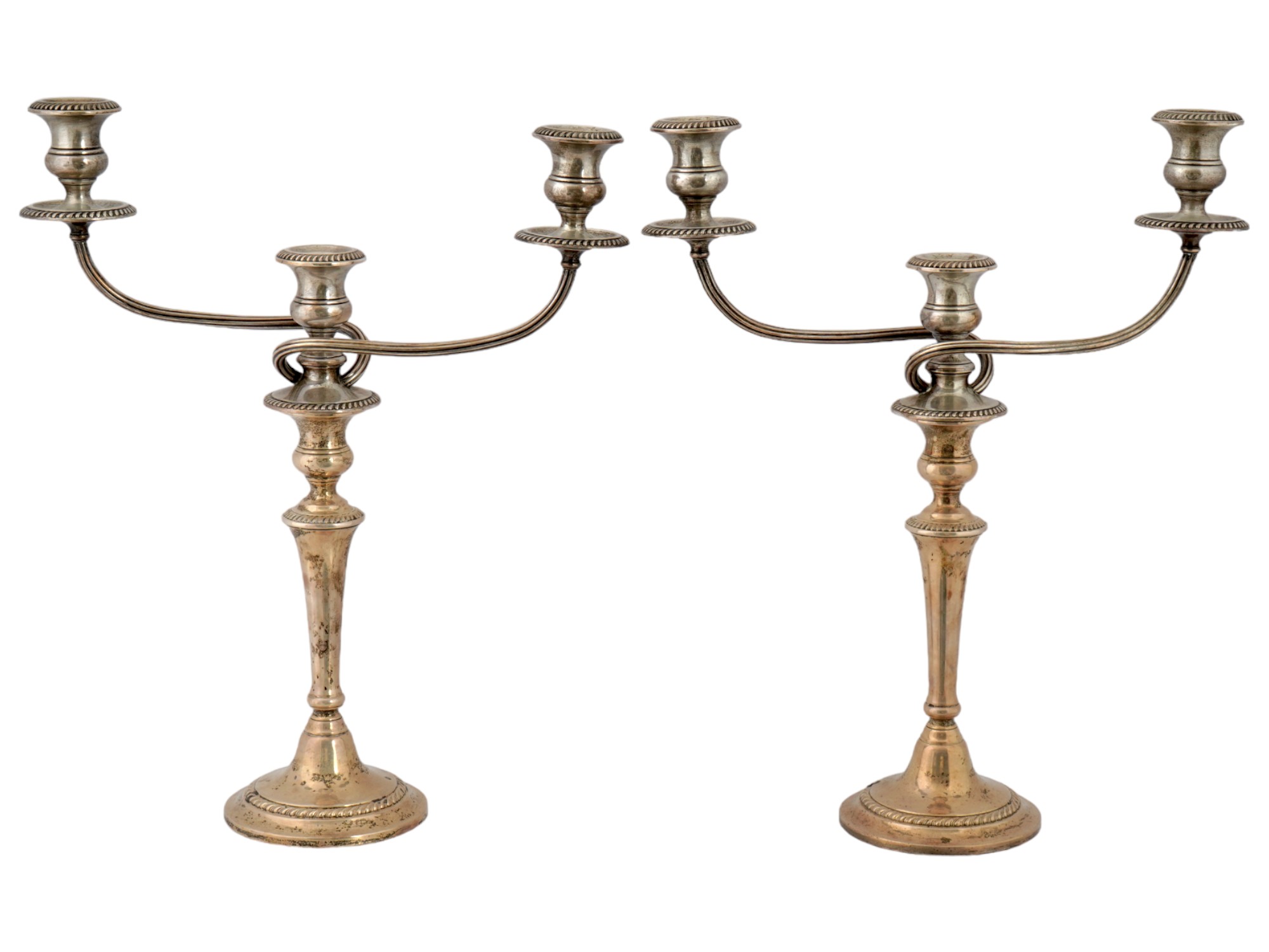 AMERICAN GORHAM WEIGHTED STERLING SILVER CANDELABRAS PIC-0