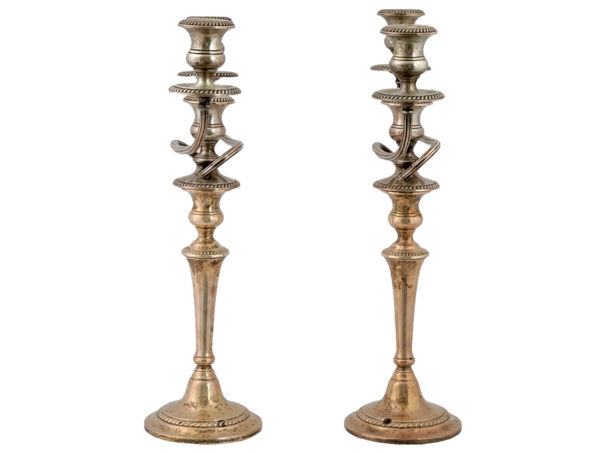 AMERICAN GORHAM WEIGHTED STERLING SILVER CANDELABRAS PIC-2