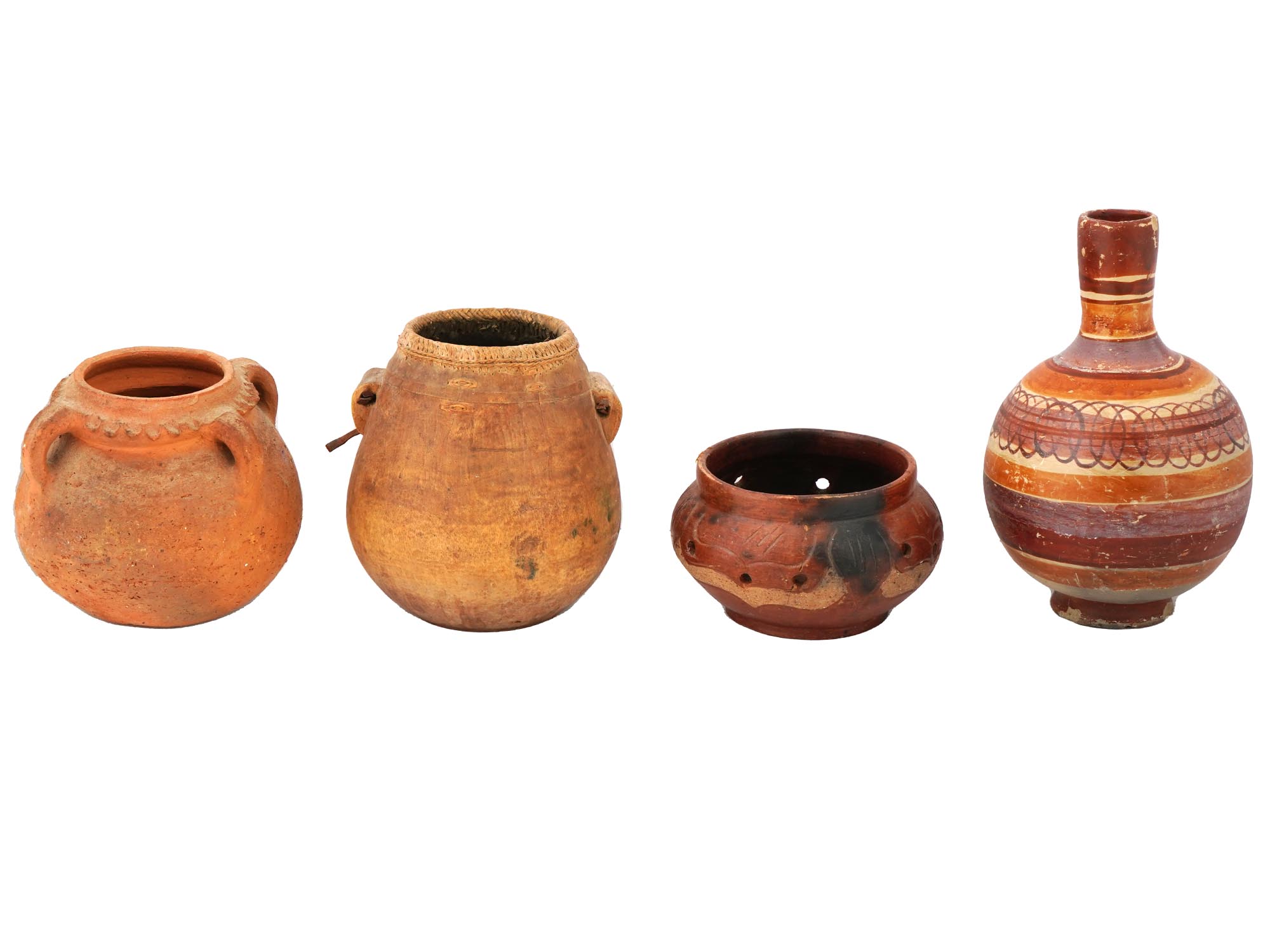 PRE COLUMBIAN TERRACOTTA ARTIFACTS POTS AND A JUG PIC-2