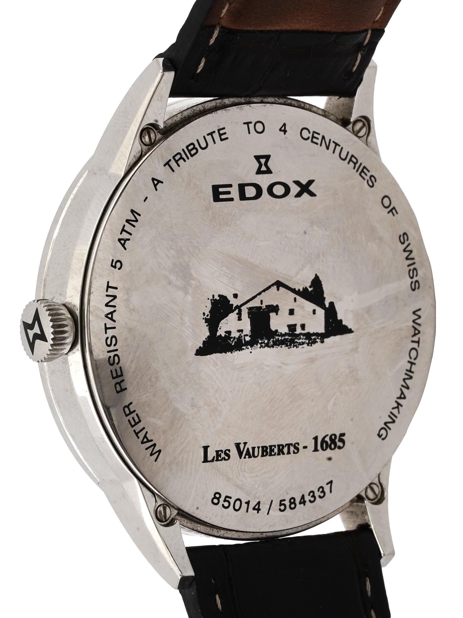 EDOX LES VAUBERTS OPEN HEART AUTOMATIC WRISTWATCH PIC-4