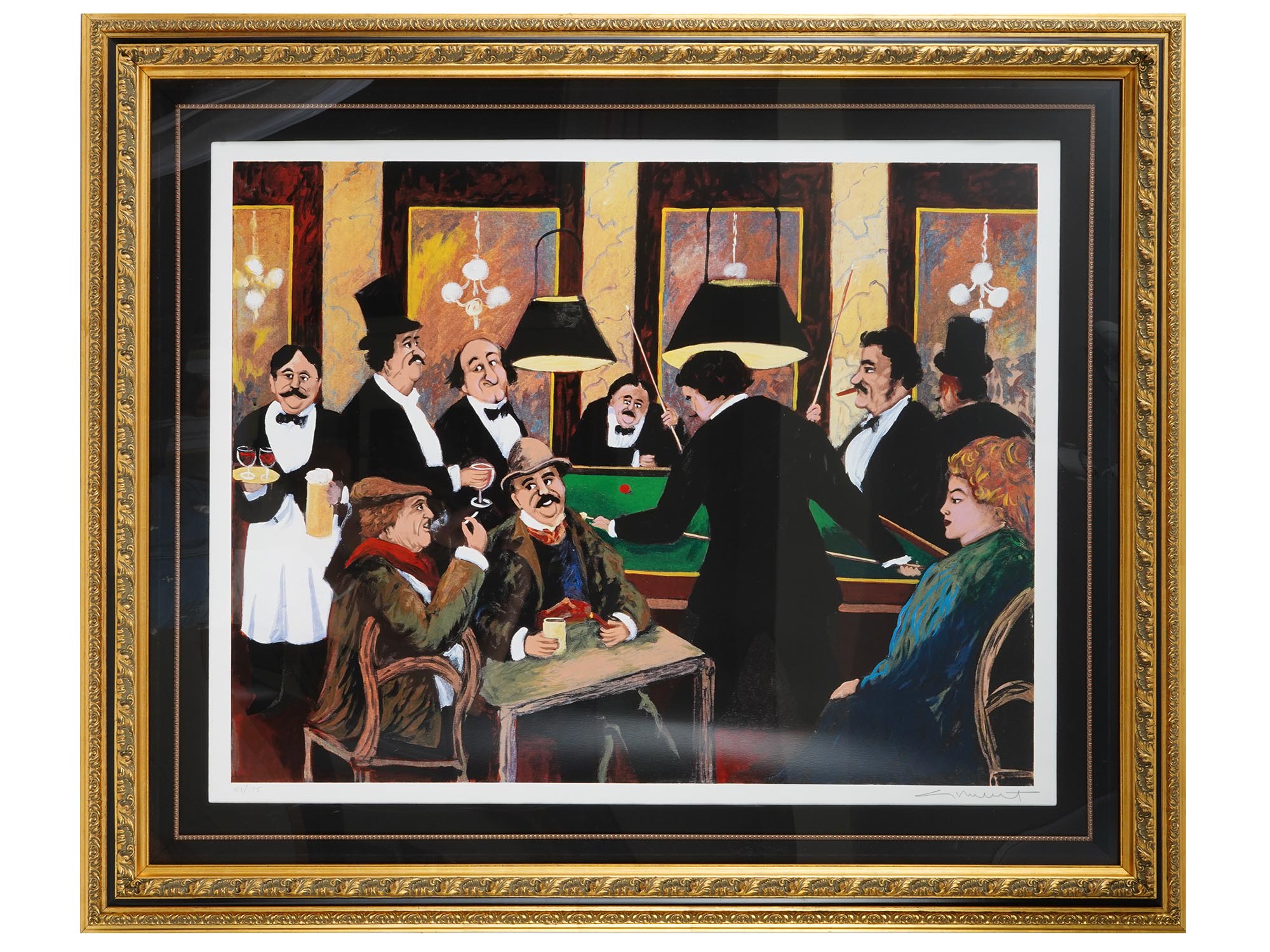 LTD FRENCH BILLIARDS SERIGRAPH BY GUY BUFFET SIGNED PIC-0