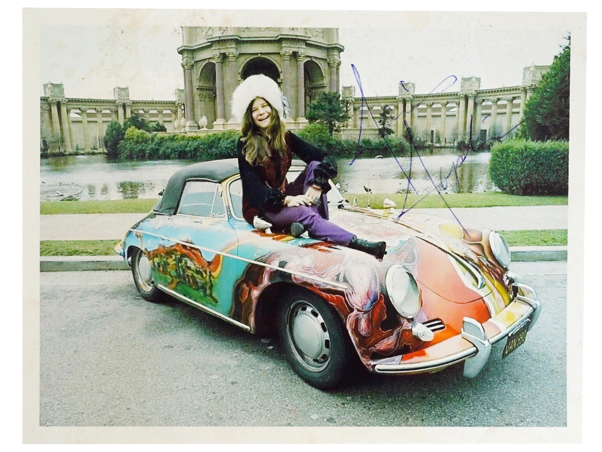 JANIS JOPLIN SINGER COLOR SILVER PHOTO PRINT SIGNED PIC-0