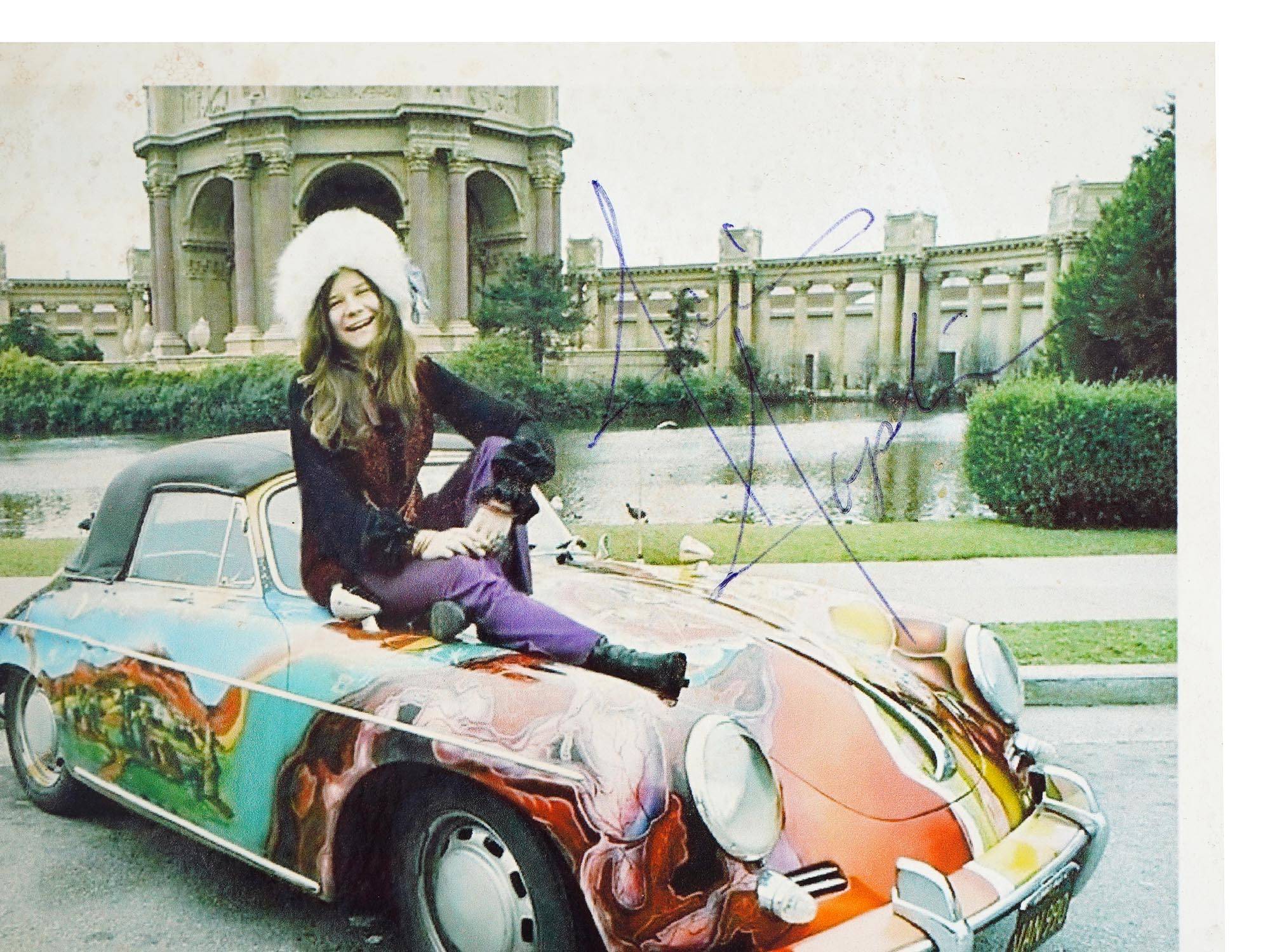 JANIS JOPLIN SINGER COLOR SILVER PHOTO PRINT SIGNED PIC-1