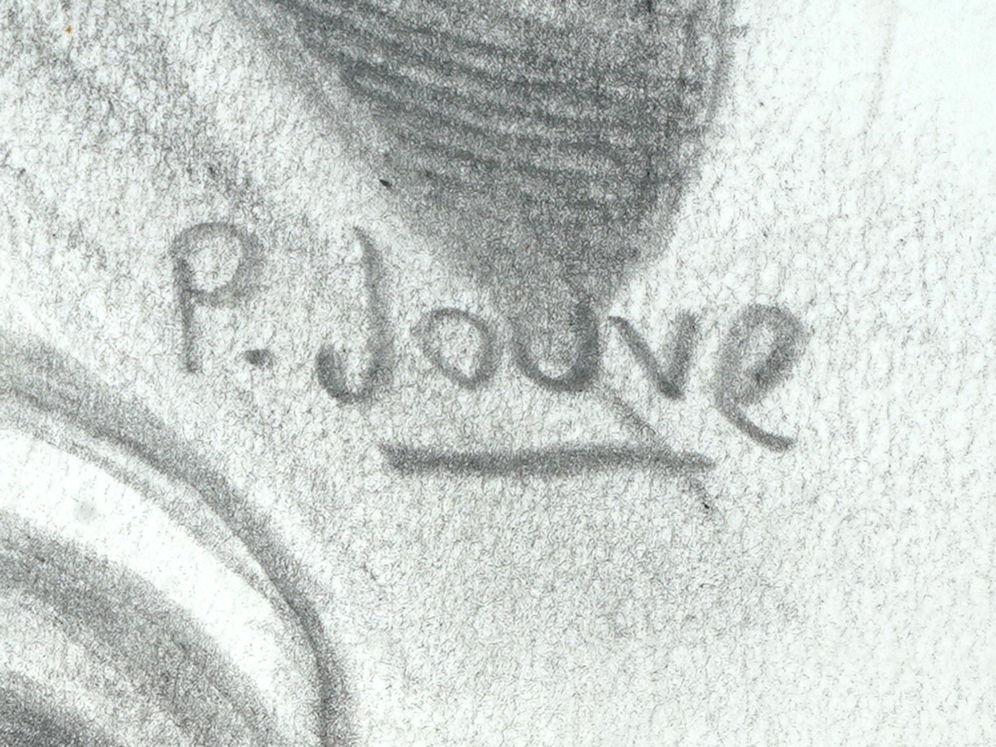 FRENCH CHARCOAL AND GRAPHITE DRAWINGS BY PAUL JOUVE PIC-4