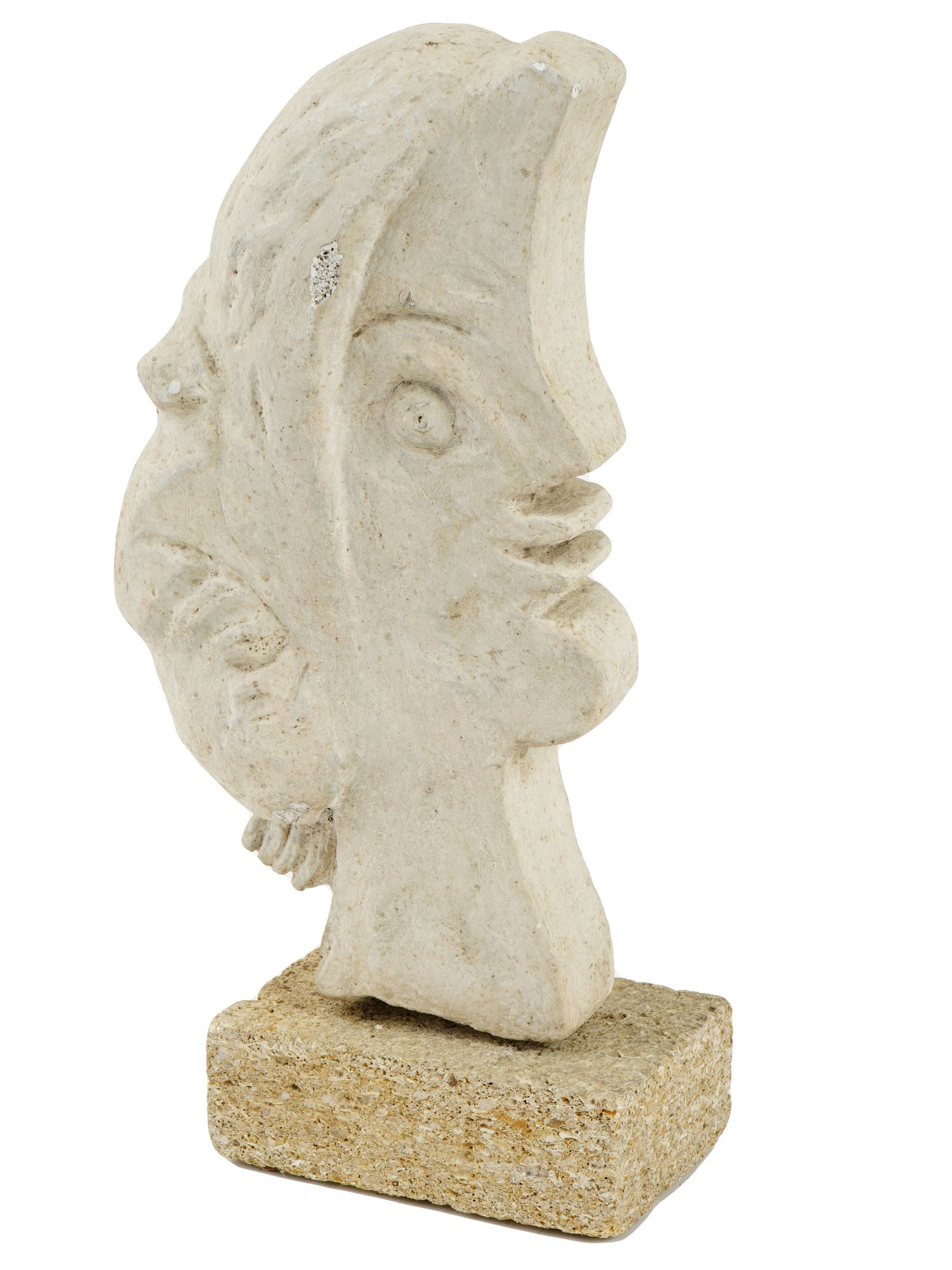 FRENCH SANDSTONE SCULPTURE BY GEORGES BRAQUE PIC-0