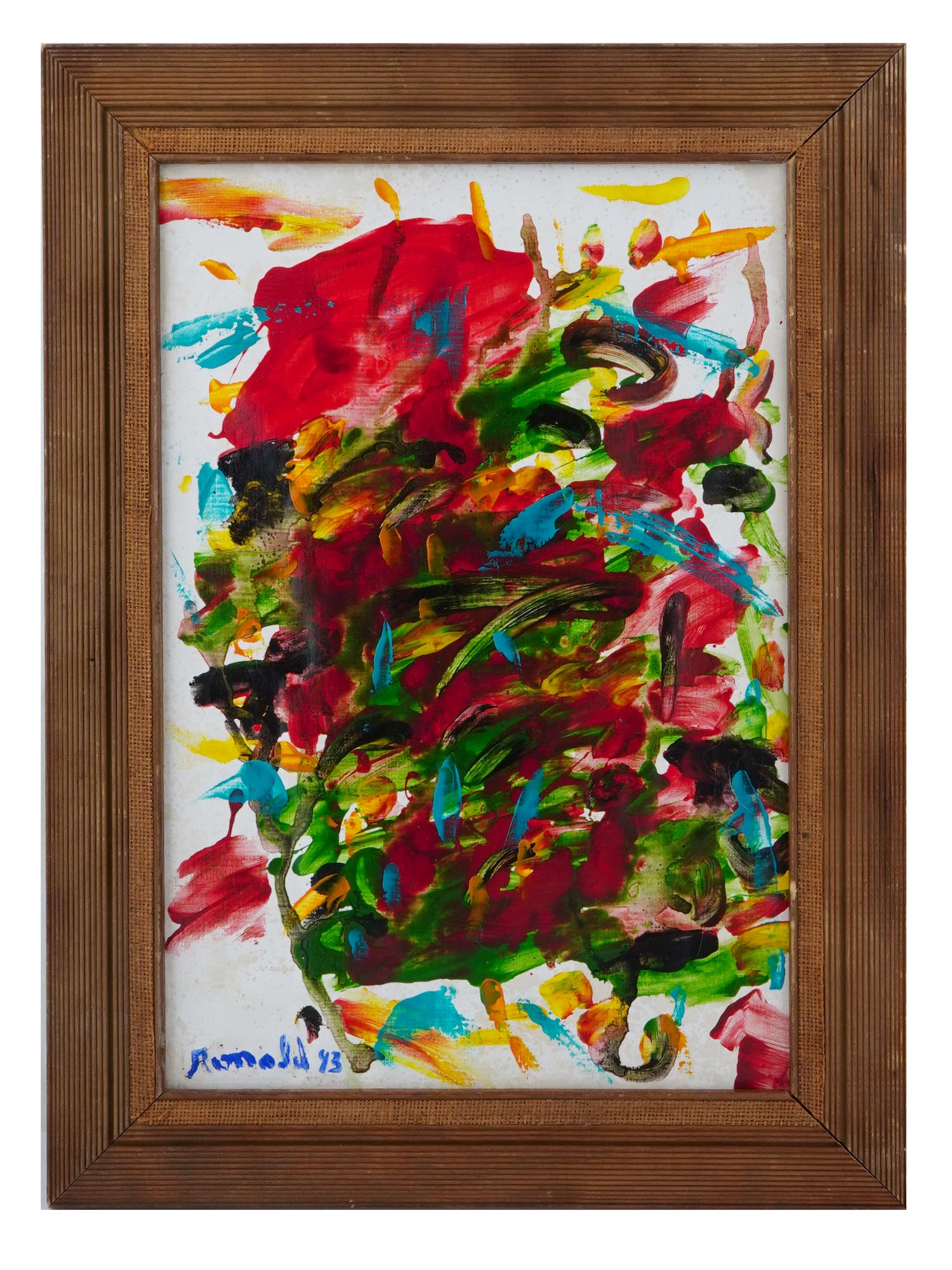 LATE 20TH CEN ABSTRACT ACRYLIC PAINTING PIC-