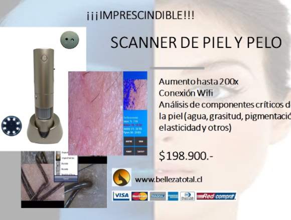 SCANNER inalámbrico para piel y cuero cabelludo 