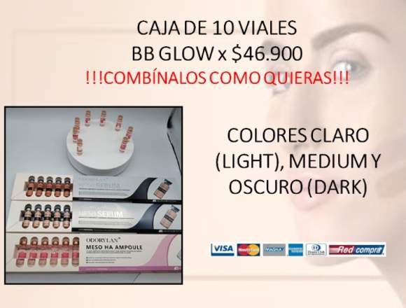 Caja de 10 Viales para BB GLOW! (Combinables)