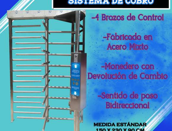 Puerta Giratoria con Sistema de Cobro