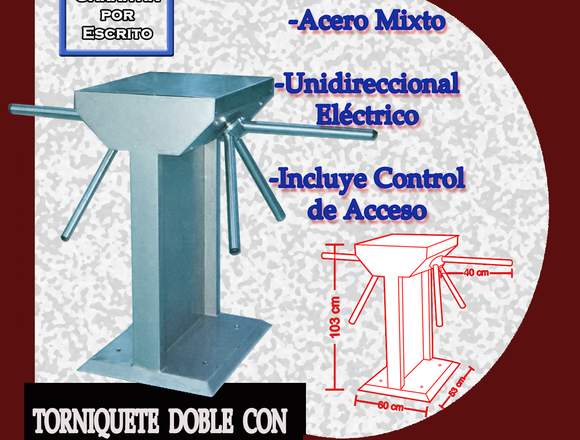 Torniquete Doble con Control de Acceso