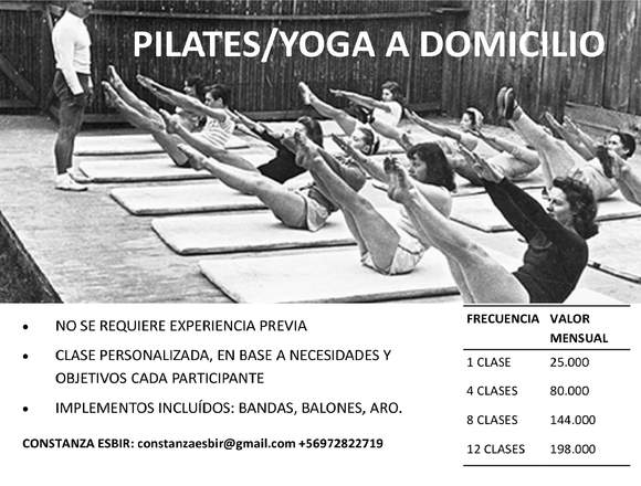 CLASES DE PILATES/YOGA A DOMICILIO