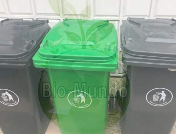 Punto ecológico con tacho de basura 240lts