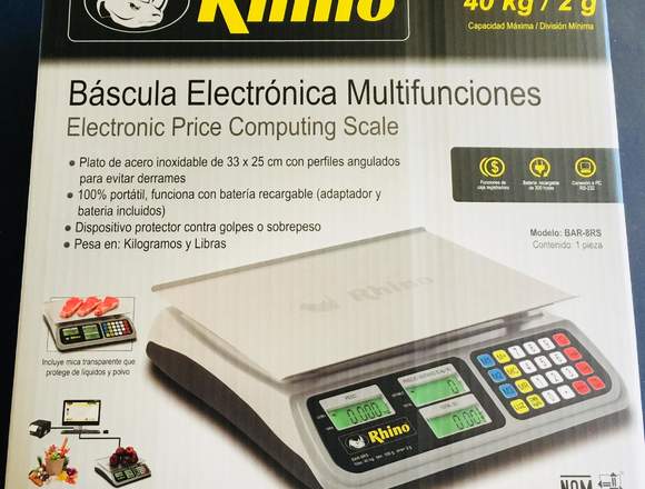 Bascula Electrónica Multifunciones Rhino