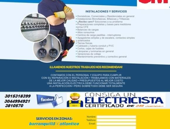 3M ELECTRICISTAS 24 HORAS 3015318399