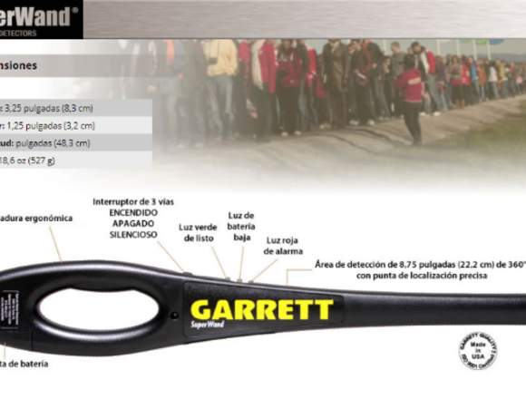 Detector de Metales Garrett Modelo Super Wand