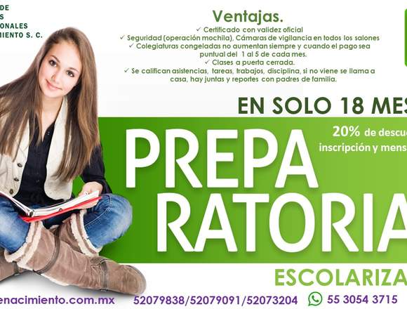 PREPARATORIA ESCOLARIZAD 18 MESES