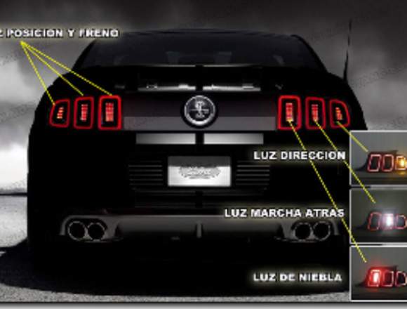 Mustang intermitentes amarillos led secuencial