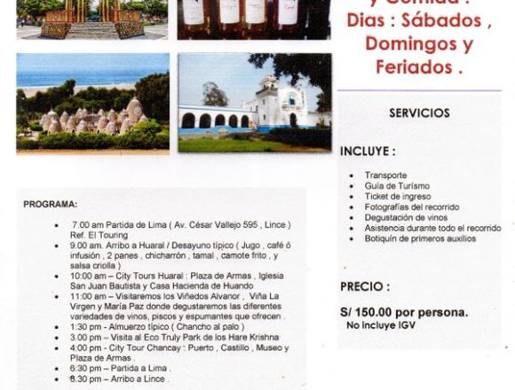 PAQUETES TURISTICOS a la Provincia de HUARAL .