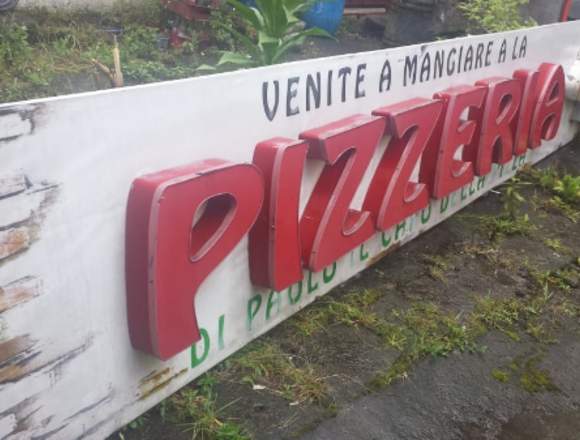 Rótulo Publicitario para Negocio de Pizzería