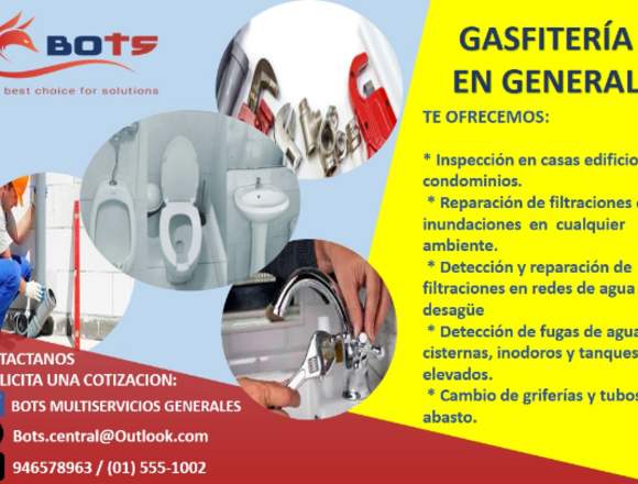 SERVICIO DE GASFITERIA EN GENERAL