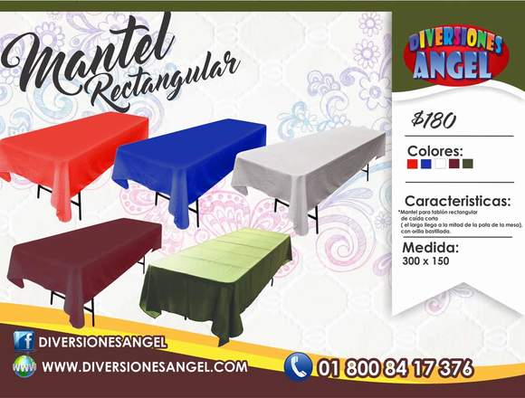 venta de mantel rectangular 