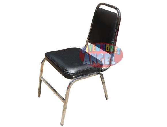 venta de Silla Acojinada Apilable Cromada fija 