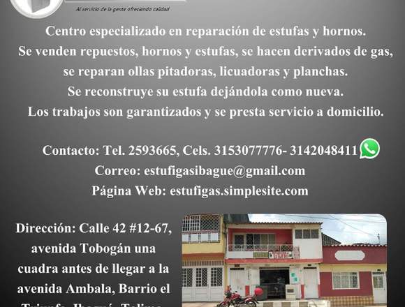 REPARACIÓN Y VENTA DE ESTUFAS Y HORNOS