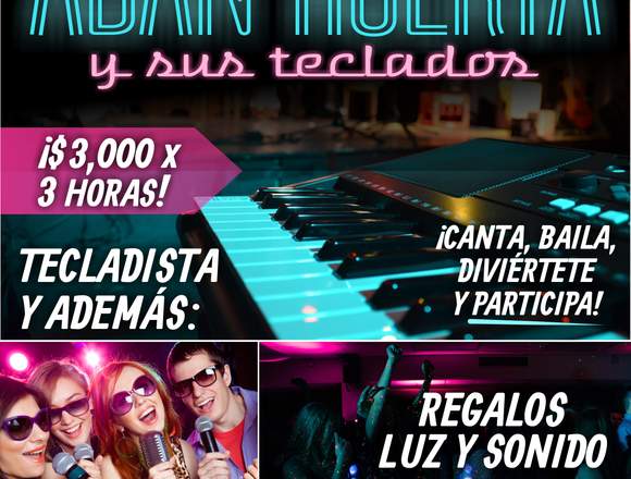 TECLADISTA CON KARAOKE Y SONIDO